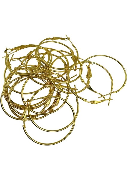 20 Adet Büyük Yuvarlak Hoop Bırak Dangle Küpe Bayan Takı Hediyeler Altın fiyatları