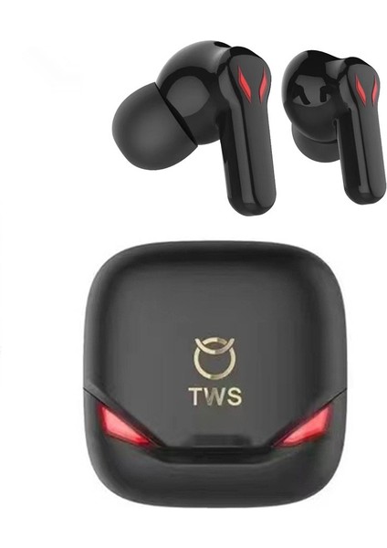 S12 Tws Kulak Kablosuz Bluetooth Düşük Gecikme Gürültü Iptal Oyunu Kulaklık (Siyah)( Yurt Dışından )