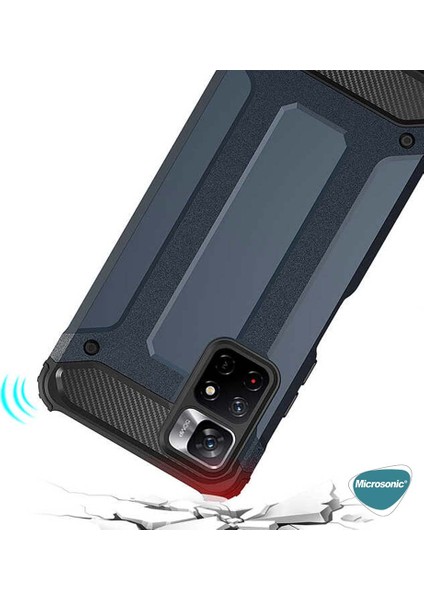 Xiaomi Redmi Note 11T Kılıf Rugged Armor Rose Gold