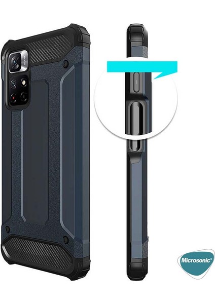 Xiaomi Redmi Note 11T Kılıf Rugged Armor Rose Gold