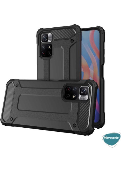 Xiaomi Redmi Note 11T Kılıf Rugged Armor Rose Gold
