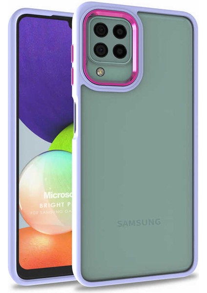 Samsung Galaxy M22 Kılıf Bright Planet Lila