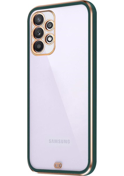 Samsung Galaxy A73 5g Kılıf Laser Plated Soft Koyu Yeşil