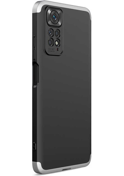 Xiaomi Redmi Note 11 Kılıf Double Dip 360 Protective Siyah Gri