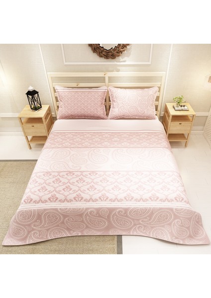 Pike Takımı Jakar Dokuma Pamuklu 3D Dijital Baskı Pink Sumurg