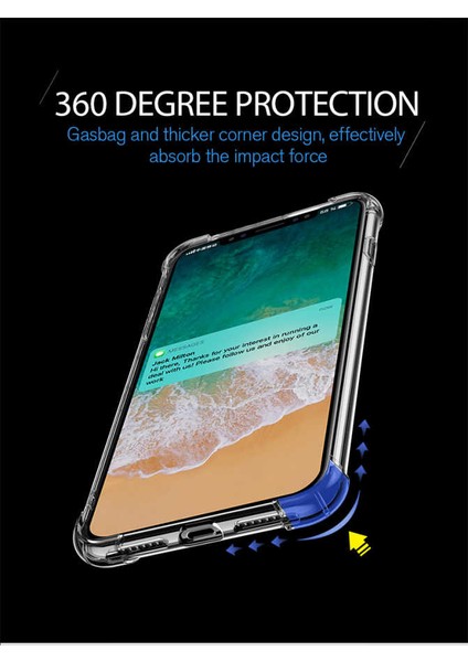 Apple iPhone X-Xs Uyumlu Kılıf Case, Şeffaf Ultra Koruma Hard Transparent Ultra Protected