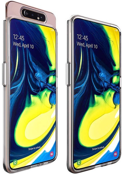 Samsung Galaxy A80 Uyumlu Kılıf Şeffaf Sert Ultra Koruma Teknolojisi Transparent Case