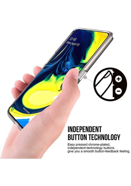 Samsung Galaxy A80 Uyumlu Kılıf Şeffaf Sert Ultra Koruma Teknolojisi Transparent Case