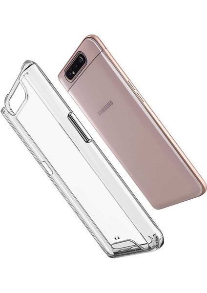 Samsung Galaxy A80 Uyumlu Kılıf Şeffaf Sert Ultra Koruma Teknolojisi Transparent Case