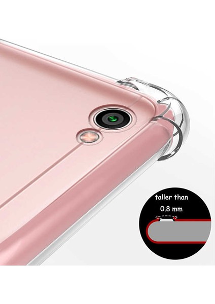 Xiaomi Redmi Note 5A Uyumlu Kılıf Case, Şeffaf Ultra Koruma Hard Transparent Ultra Protected