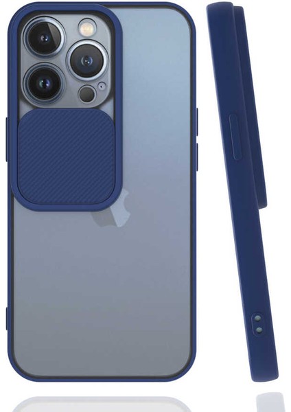 Apple iPhone 13 Pro Uyumlu Kılıf Kayar Sürgülü Lens Koruma Sliding Lens Protective Case