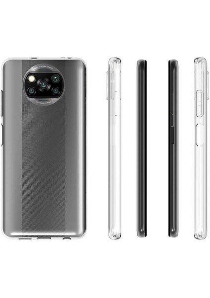 Xiaomi Poco X3 Uyumlu Kılıf Case, Soft, Transparent, Şeffaf Ultra Esnek Ince Silikon