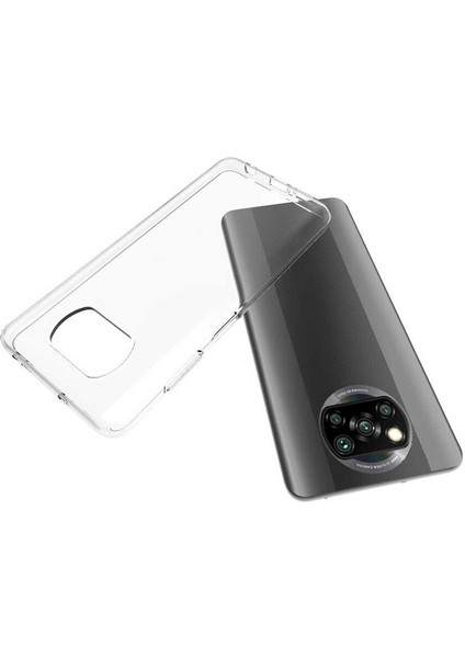 Xiaomi Poco X3 Uyumlu Kılıf Case, Soft, Transparent, Şeffaf Ultra Esnek Ince Silikon