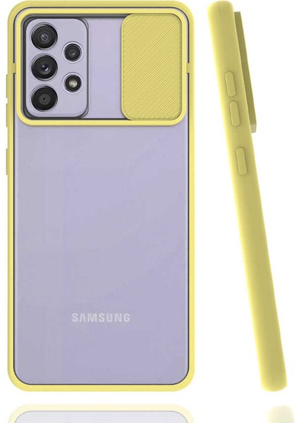 Samsung Galaxy A52 Uyumlu Kılıf Kayar Sürgülü Lens Koruma Sliding Lens Protective Case