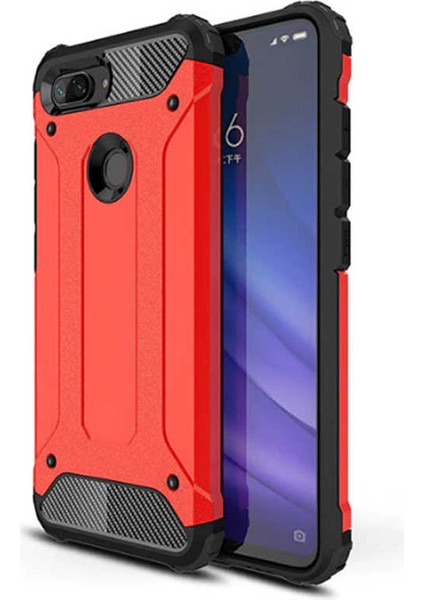 Xiaomi Mi 8 Lite Uyumlu Kılıf Tank Armor Series Strong Rugged Hard Case