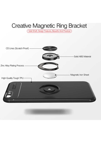 Samsung Galaxy A6 2018 Uyumlu Kılıf Standlı Manyetik Yüzüklü Esnek Yumuşak Silikon Case fırsatları