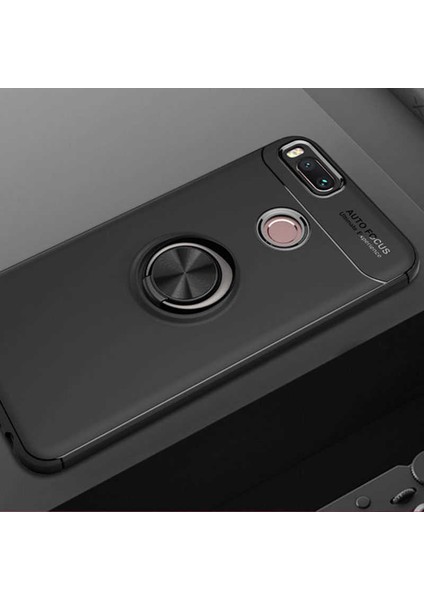 Xiaomi Mi 5x Uyumlu Kılıf Standlı Manyetik Yüzüklü Esnek Yumuşak Silikon Case