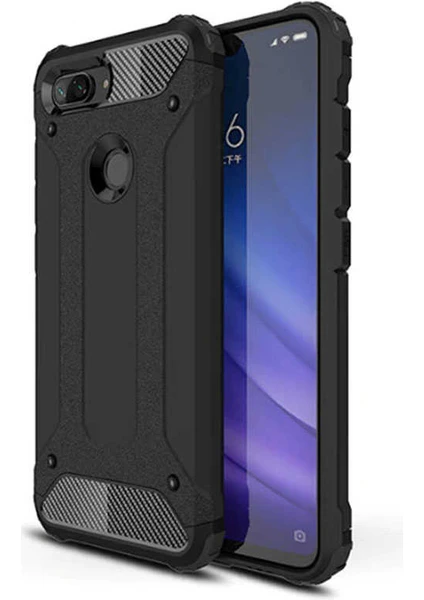 Xiaomi Mi 8 Lite Uyumlu Kılıf Tank Armor Series Strong Rugged Hard Case