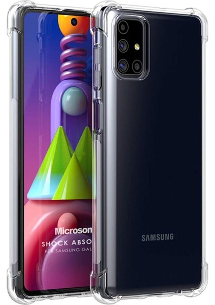 Samsung Galaxy M31S Uyumlu Kılıf Case, Şeffaf Ultra Koruma Hard Transparent Ultra Protected
