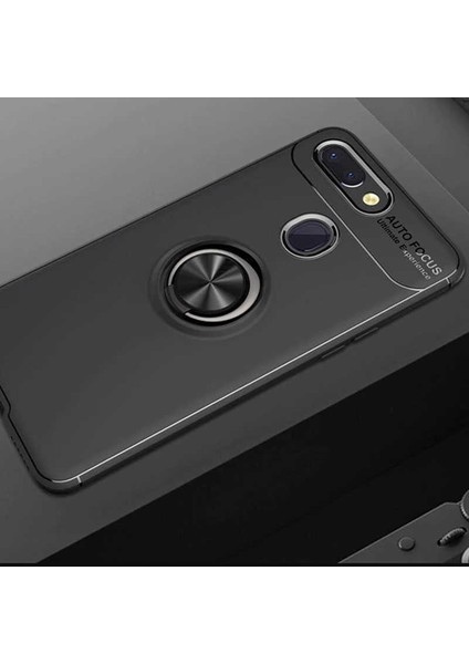 Xiaomi Mi 8 Lite Uyumlu Kılıf Standlı Manyetik Yüzüklü Esnek Yumuşak Silikon Case