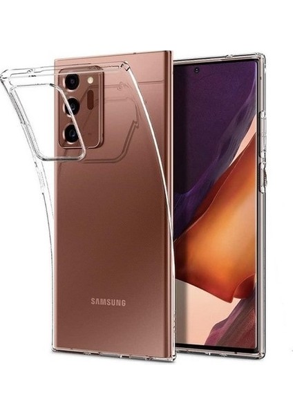 Samsung Galaxy Note 20 Ultra Uyumlu Kılıf Case, Soft, Transparent, Şeffaf Ultra Esnek Ince Silikon