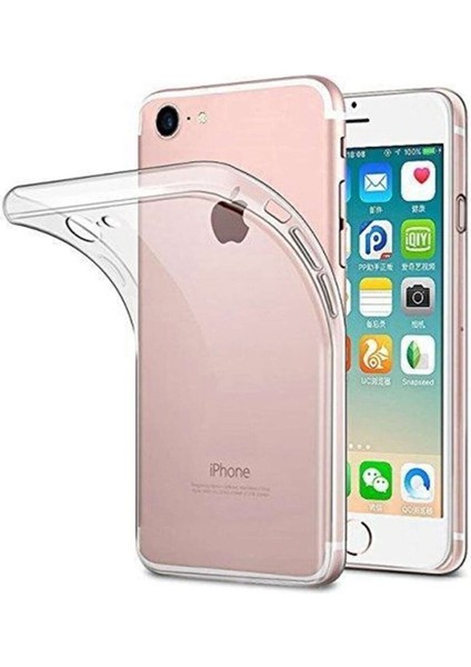 Apple iPhone 7 Uyumlu Kılıf Case, Soft, Transparent, Şeffaf Ultra Esnek Ince Silikon