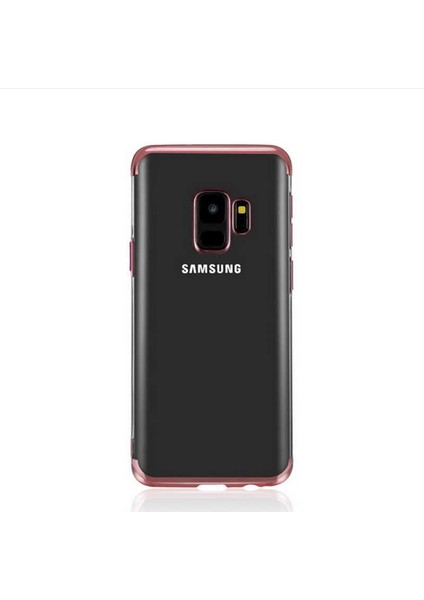 Samsung Galaxy A6 2018 Uyumlu Kılıf Şeffaf, Ultra Ince, Esnek, Renkli Lazer Kenar Silikon