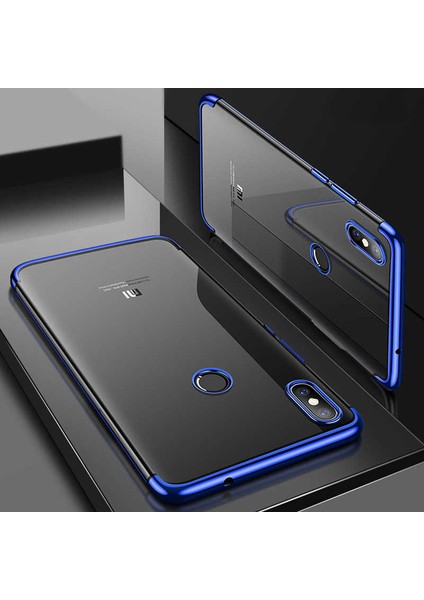 Xiaomi Mi 8 Se Uyumlu Kılıf Şeffaf, Ultra Ince, Esnek, Renkli Lazer Kenar Silikon