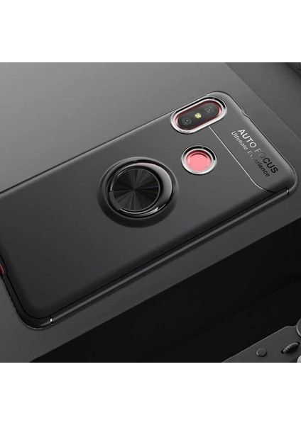 Xiaomi Mi A2 Lite Uyumlu Kılıf Standlı Manyetik Yüzüklü Esnek Yumuşak Silikon Case