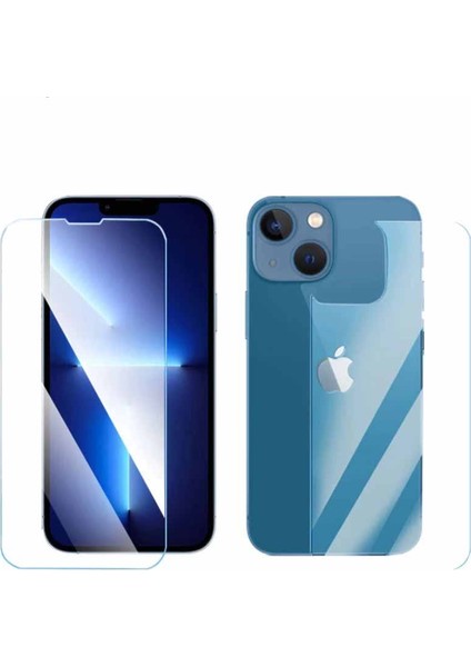 Apple iPhone 13 Uyumlu Ön ve Arka Ekran Koruyucu Yeni Nesil‬ Yüksek Kalite Hd Cam
