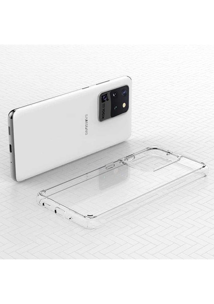 Samsung Galaxy S20 Ultra Uyumlu Kılıf Sert Şeffaf Güçlendirilmiş Kapak Transparent Hard Cover Case modelleri