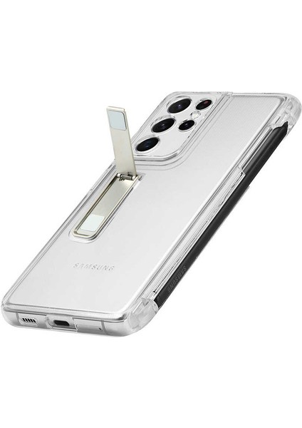 Samsung Galaxy S21 Ultra Uyumlu Kılıf Standlı Kalem Bölmeli Ultra Ince Ultra Esnek Şeffaf Silikon fiyatları