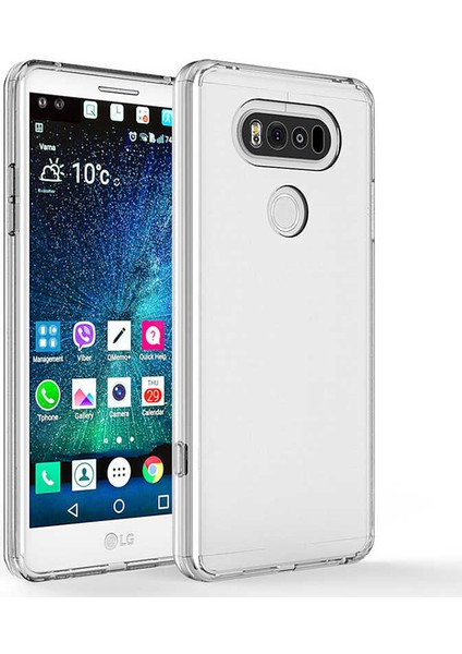 Lg V20 Uyumlu Kılıf Case, Soft, Transparent, Şeffaf Ultra Esnek Ince Silikon