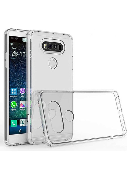 Lg V20 Uyumlu Kılıf Case, Soft, Transparent, Şeffaf Ultra Esnek Ince Silikon