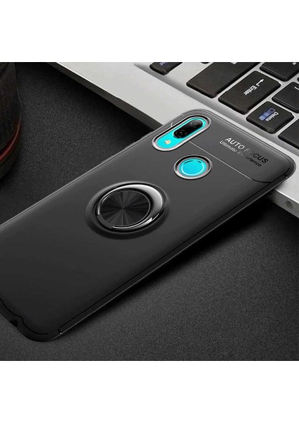 Huawei Y6 2019 Uyumlu Kılıf Standlı Manyetik Yüzüklü Esnek Yumuşak Silikon Case