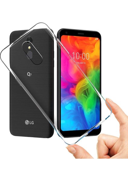 Lg Q7 Uyumlu Kılıf Case, Soft, Transparent, Şeffaf Ultra Esnek Ince Silikon