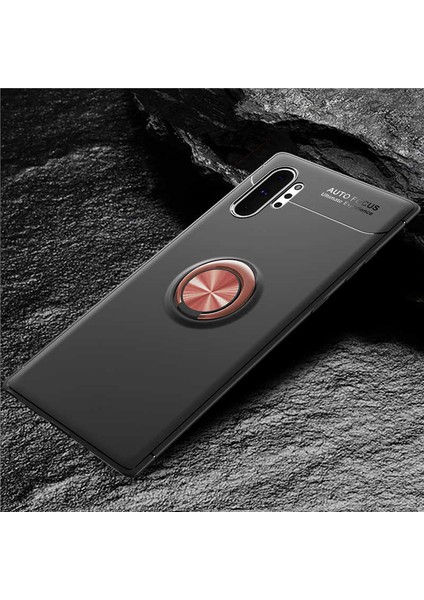 Samsung Galaxy Note 10 Plus Uyumlu Kılıf Standlı Manyetik Yüzüklü Esnek Yumuşak Silikon Case