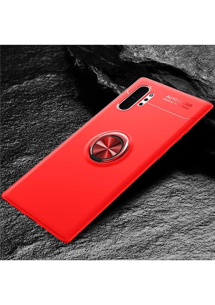 Samsung Galaxy Note 10 Plus Uyumlu Kılıf Standlı Manyetik Yüzüklü Esnek Yumuşak Silikon Case