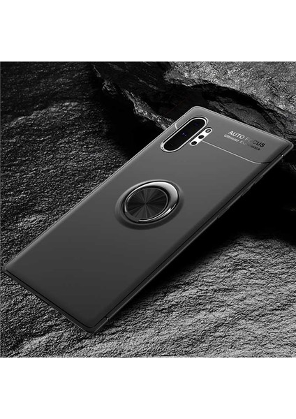 Samsung Galaxy Note 10 Plus Uyumlu Kılıf Standlı Manyetik Yüzüklü Esnek Yumuşak Silikon Case