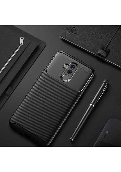 Huawei Mate 20 Lite Uyumlu Kılıf Legion Series Flexible Soft Carbon Design Case