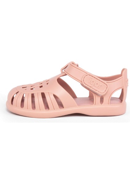 S10271 Tobby Solid Çocuk Pudra Sandalet