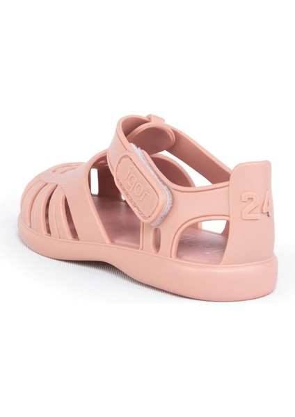 S10271 Tobby Solid Çocuk Pudra Sandalet