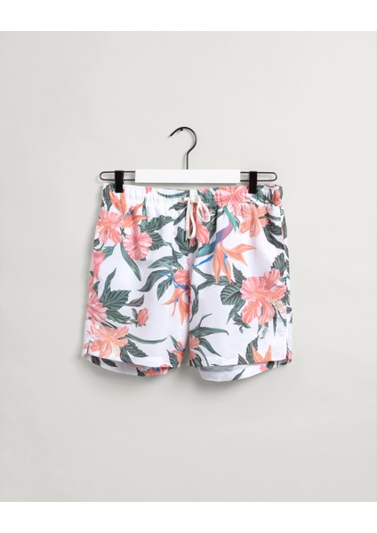 Erkek Beyaz Desenli Mayo Şort 922216004.113