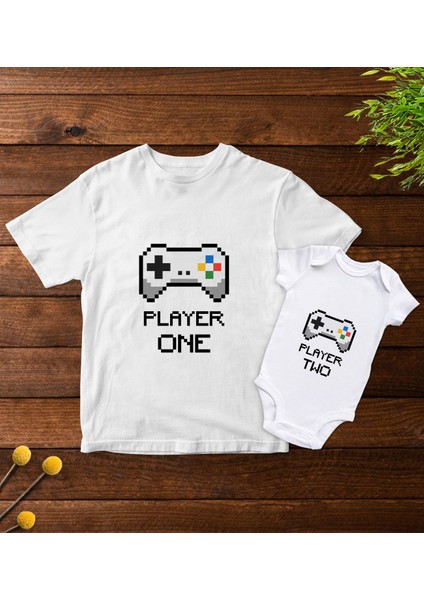 Gift Baba Oğul Kombin Tshirt-Zıbın Hediye Seti -4