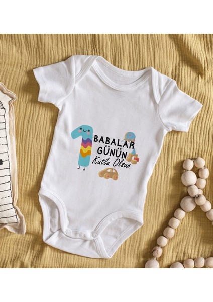 Gift Ilk Babalar Günü Tasarımlı Bebek Body Zıbın - Model 4