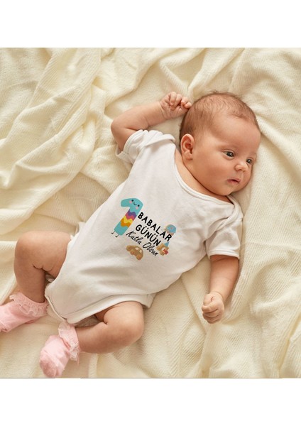 Gift Ilk Babalar Günü Tasarımlı Bebek Body Zıbın - Model 4