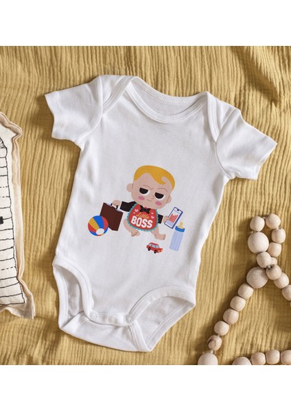 Gift Little Boss Tasarımlı Bebek Body Zıbın - Model 1