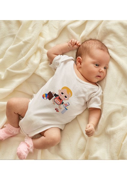 Gift Little Boss Tasarımlı Bebek Body Zıbın - Model 1 indirimleri