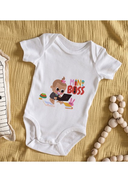 Bk Gift Mini Boss Tasarımlı Bebek Body Zıbın - Model 1