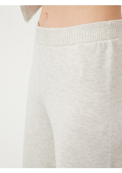 Pamuklu Beli Lastikli Regular Fit Triko Pantolon